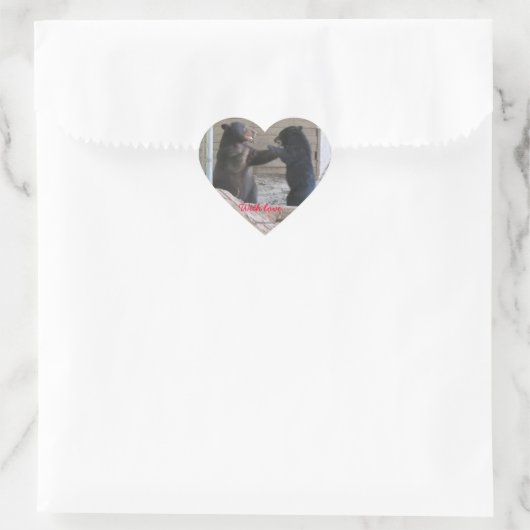 Avec amour... Autocollant (Sac)
