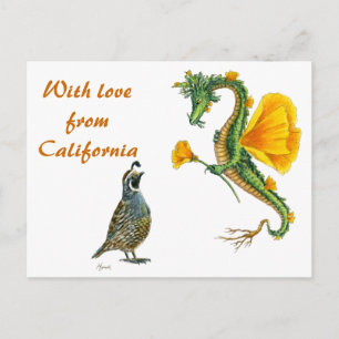 Avec amour de la Californie - carte postale
