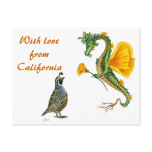 Avec amour de la Californie - carte postale