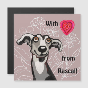 Avec amour de votre galgo – Carte magnétique migno