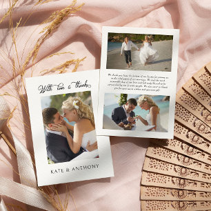 Avec amour et merci 3x Mariage Photo Elegant