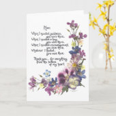 Avec amour et merci à Maman carte de voeux (Fleur jaune)