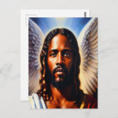 Avec Angel Wings Carte postale chrétienne (Devant / Derrière)