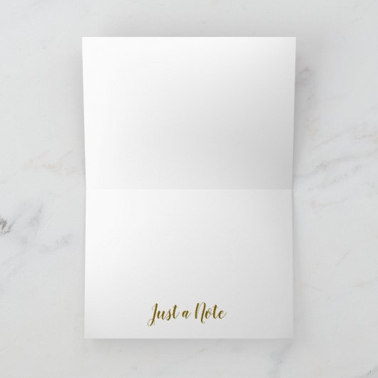 Avec carte de note pliée Style & Élégance (Intérieur)