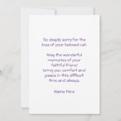 Avec carte de perte de chat pour animal de compagn (Dos)