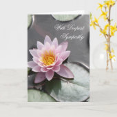 Avec Carte de Sympathie la plus profonde (Fleur jaune)