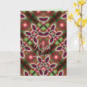 Avec Carte de voeux Amour (Fleur jaune)