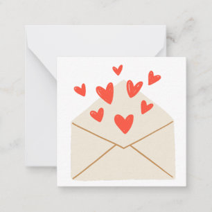 Avec Carte pour notes d'amour (Vierge à l'intérieu