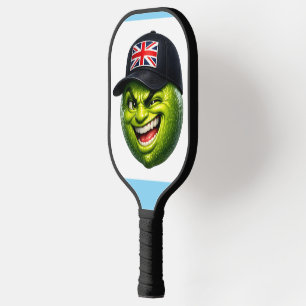 Avec casquette Union Jack, raquette de Pickleball