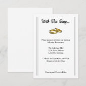 Avec cette bague... - Invitation à la réception (Devant / Derrière)