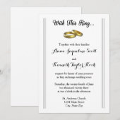 Avec cette bague... - Invitation de mariage (Devant / Derrière)