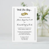Avec cette bague... - Invitation de mariage 3x5 (Debout devant)