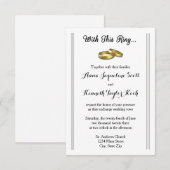 Avec cette bague... - Invitation de mariage 3x5 (Devant / Derrière)