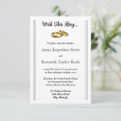 Avec cette bague... - Invitation de mariage 3x5 (Debout devant)
