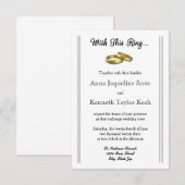 Avec cette bague... - Invitation de mariage 3x5 (Devant / Derrière)