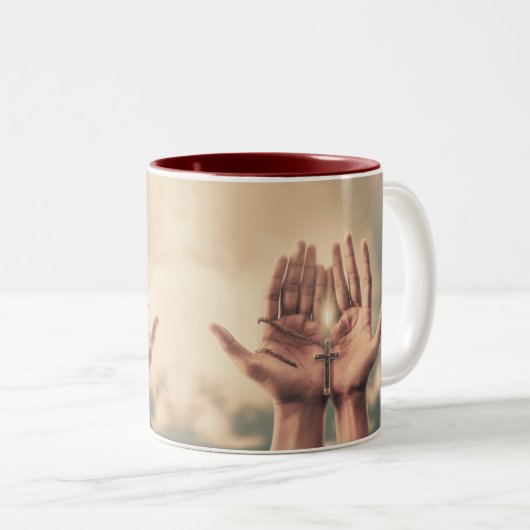 Avec Christ, Mug de café (Devant droit)
