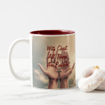 Avec Christ, Mug de café