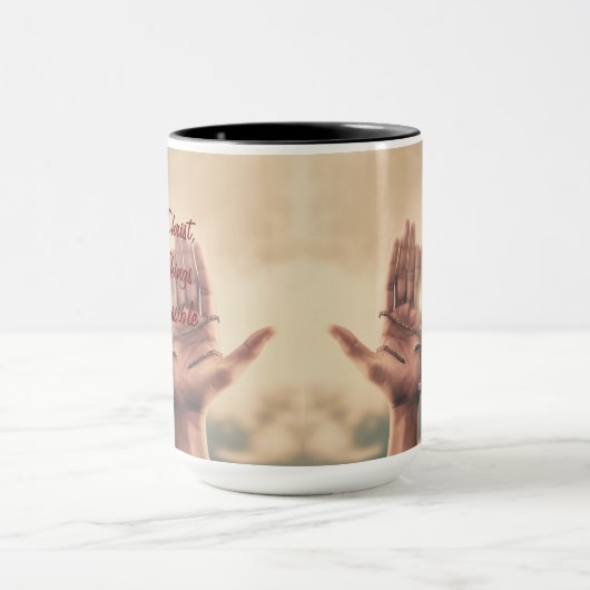 Avec Christ, Mug de café (Centre)