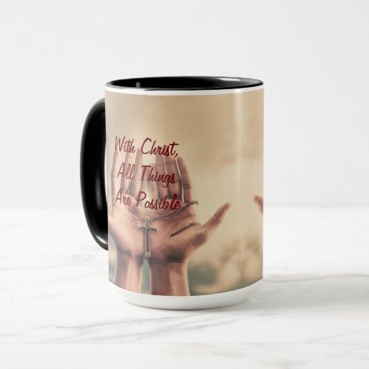 Avec Christ, Mug de café (Devant gauche)