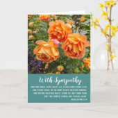 Avec compassion, carte chrétienne avec des écritur (Fleur jaune)