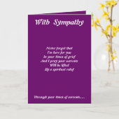 Avec compassion quelqu'un cartes de voeux spéciale (Fleur jaune)