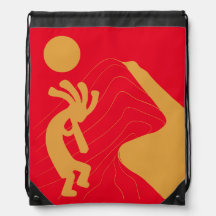 Sac Sunset Desert Sunset Kokopelli Drawstring