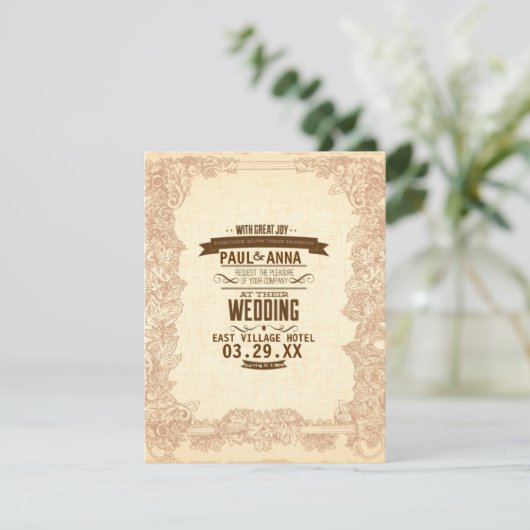 Avec de grandes invitations de mariage (Debout devant)