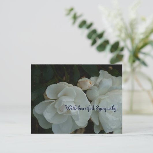 Avec de sincères condoléances - Carte de condoléan (Debout devant)