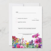 💍 avec demande de chanson Meadow Blooms carte RSV (Dos)