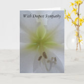 Avec des cartes de Sympathie profonde (Fleur jaune)