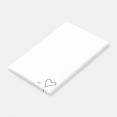 Avec des notes de post-it d'amour (grandes) (Incliné)