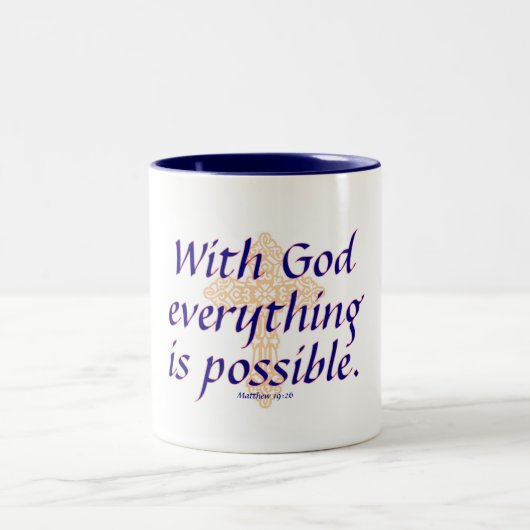 Avec Dieu tout est possible - Mug (Centre)