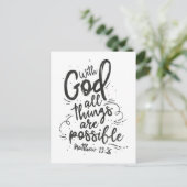 Avec Dieu toutes les choses sont possibles Carte p (Debout devant)