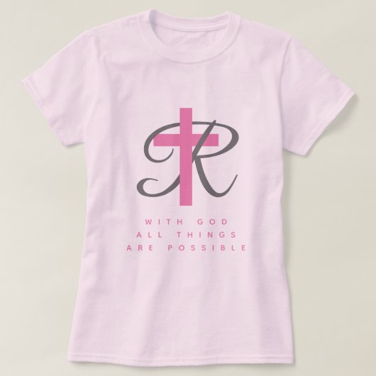 Avec Dieu Toutes Les Choses Sont Possibles T-shirt (Design devant)