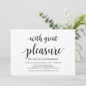 Avec grand plaisir, Mariage Elopement Invitations (Debout devant)
