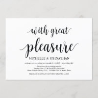 Avec grand plaisir, Mariage Elopement Invitations