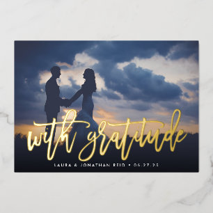 Avec gratitude Carte de remerciements Mariage Go