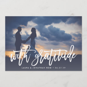 Avec gratitude   Merci photo avec message arrière