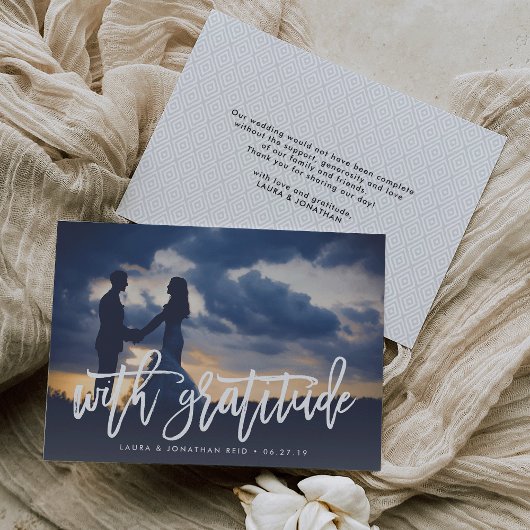 Avec gratitude | Merci photo avec message arrière