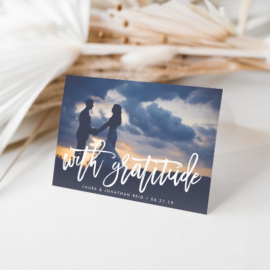 Avec gratitude | Merci photo Mariage