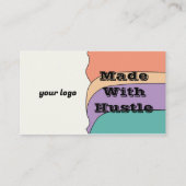Avec Hustle T-Shirt Maker Carte de visite (Devant)