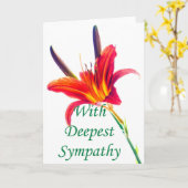 Avec la carte à fleurs Lily de Sympathy la plus pr (Fleur jaune)