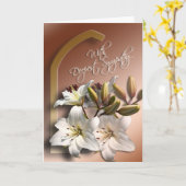 Avec la carte de sympathie la plus profonde (Fleur jaune)