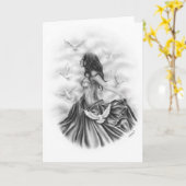 Avec la carte de voeux Doves (Fleur jaune)