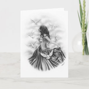 Avec la carte de voeux Doves