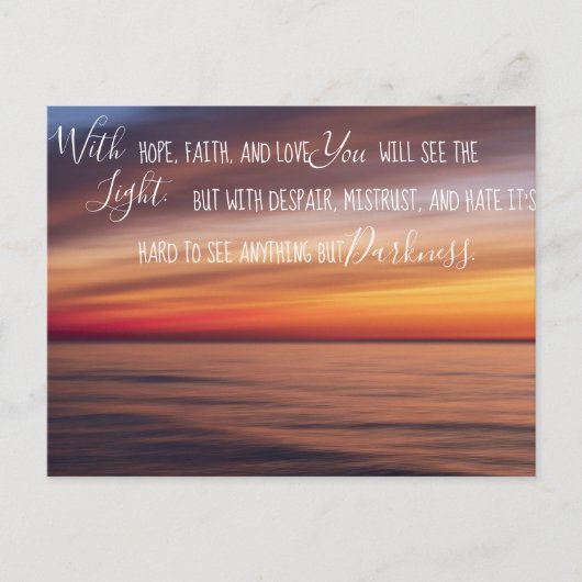 Avec la foi l'espoir et l'amour Inspiration carte (Devant)