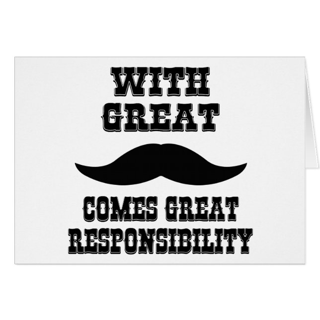 Avec la grande moustache vient la grande (Devant horizontal)