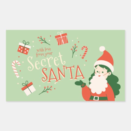 avec l'amour du sticker Secret Père Noël pour Noël (Devant)