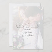 Avec l'amour et Merci Mariage photo (Dos)