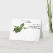 Avec le carte de remerciements de tortue de mer (Dos)